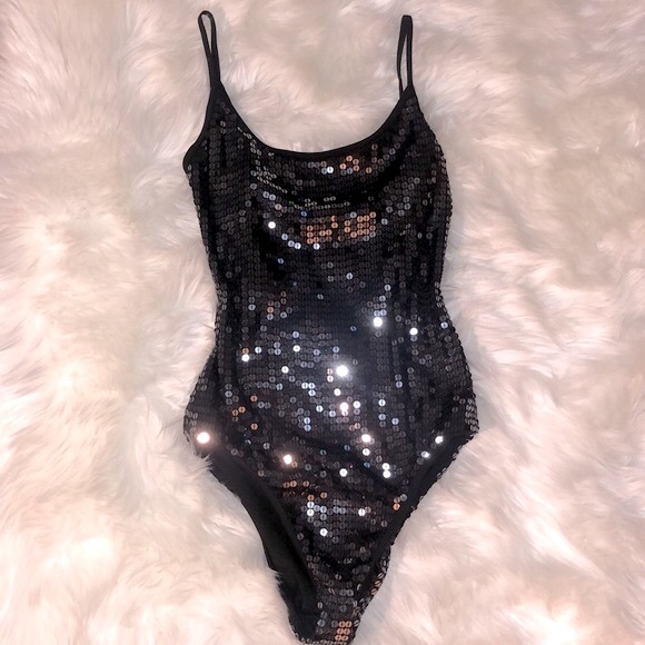 TOPSHOP Sequin Body Low Back UK12/US8 - Picture 1 of 6